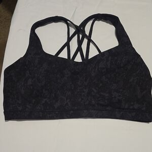 Lululemon Athletica Black Patterned Sports Bra